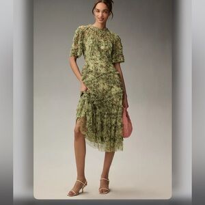 Mac Duggal Mesh Midi Dress🔥